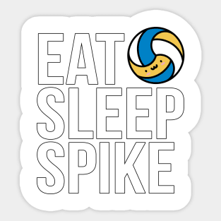 Eat Sleep Spike Sticker